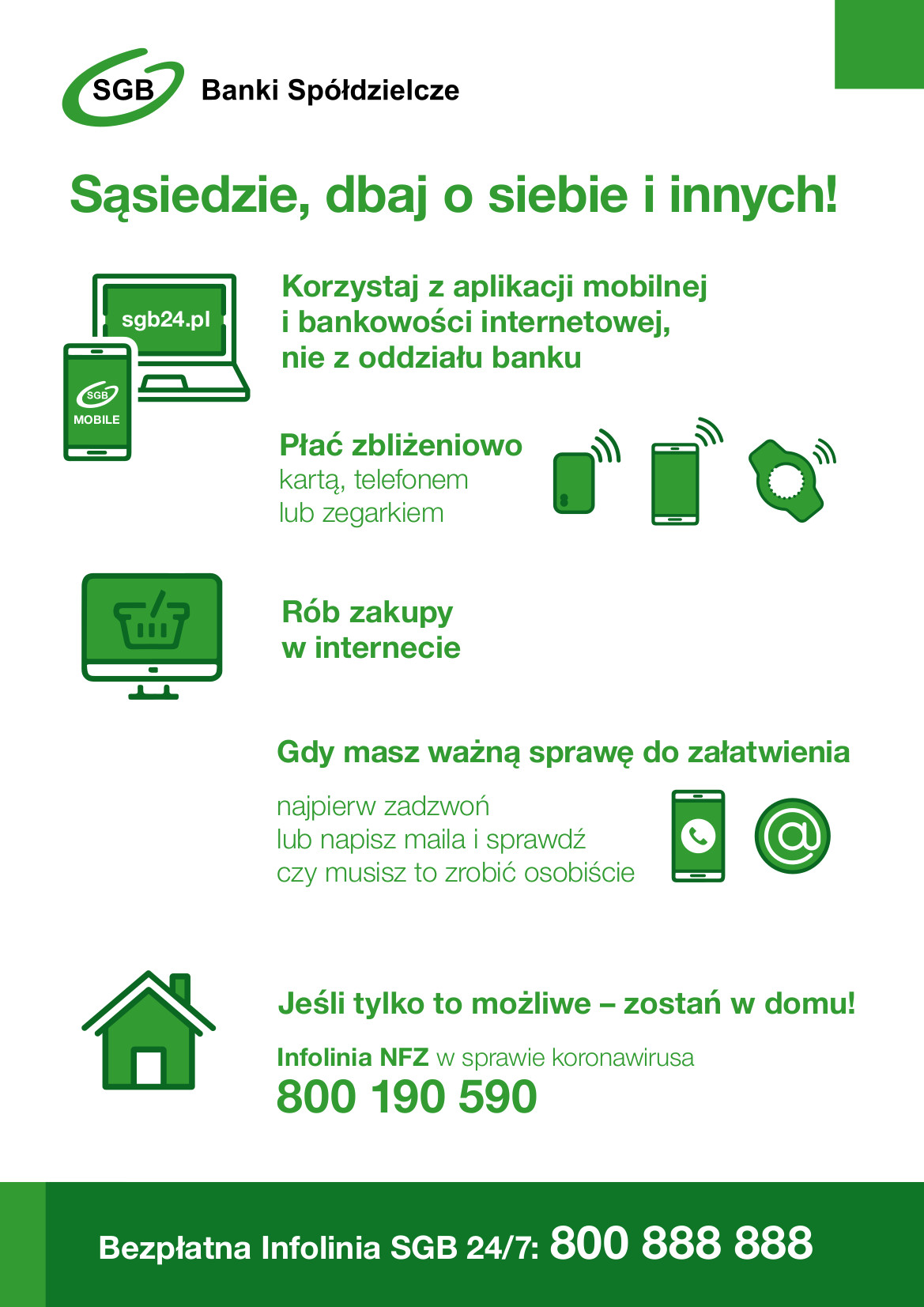 Sąsiedzie, dbaj o siebie i innych! BraniewskoPasłęcki Bank